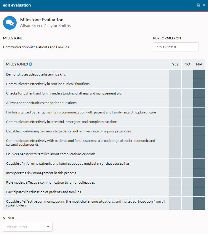 Perform Evaluation - myTIPreport Help